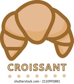 Fresh soft croissant with a crispy crust