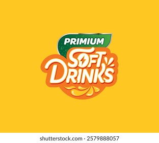 Fresh Soft Drinks Logo format. premium drink,