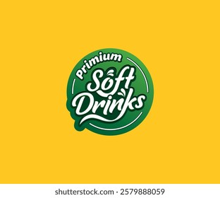 Fresh Soft Drinks Logo format. premium drink,