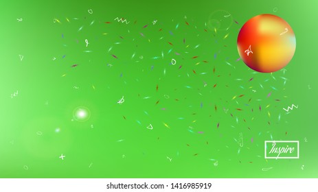Fresh space fantasy. Background texture, bright. Ordinary colorific illustration fantasy. Lime colored. Super planets themed background. Colorful background theme.