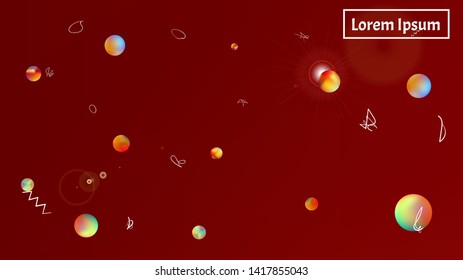 Fresh space fantasy. Minimal colorific illustration fantasy. Background texture, modern. Red colored. Space, new collection background. Colorful space background theme.