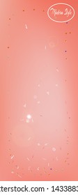 Fresh space and signs confetti. Background texture. Creative colorific illustration. Ultra Wide background art inspire. Colorful pristine abstraction. Coral theme.