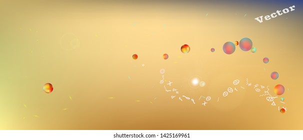 Fresh space and signs confetti. Liquid colorific illustration. Background mesh. Colorful great space Ultra Wide background. Colorful pure abstraction. Fancy colored.