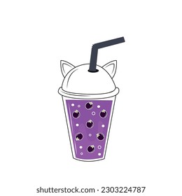 Fresh sparkling drinks design with cute doodle decoration. Fruit refreshment and soft drinks in glasses. Vector illustration blended smoothie for logo, ads, promotion, marketing, banner.