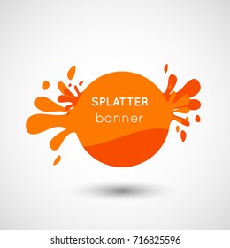 fresh splatter orange banners, graphic design element