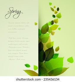 Fresh Spring abstract floral background with place for your text