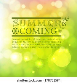 Fresh Spring bokeh background, vector