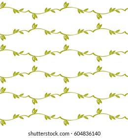 Fresh spring branches with small leaves. Abstract vector seamless pattern. Background cloth and textile design, diary covers, gift wrapping and invitations