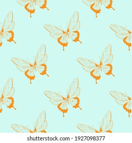 fresh spring butterfly pattern packaging and textile design