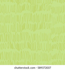 Fresh spring grass seamless pattern. Simple doodle style. Yellow-green. Suitable for background, packaging, wrapping paper, wallpaper, textile, decoration.