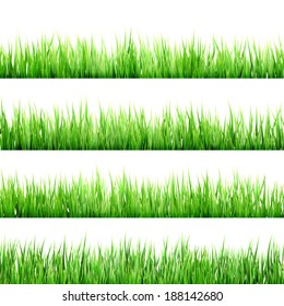 Fresh spring green grass isolated on white background. And also includes EPS 10 vector - Shutterstock ID 188142680