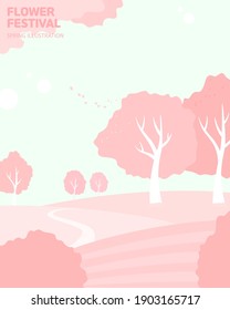 Fresh Spring Landscape Illustration : Spring Picnic 
