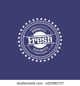 Fresh Stamp. Menu Stamp for restaurant.Fresh grunge stamp