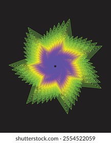 A fresh star design with gradient hues of green and blue, perfect for eco-themed designs, digital art, or creative backgrounds.