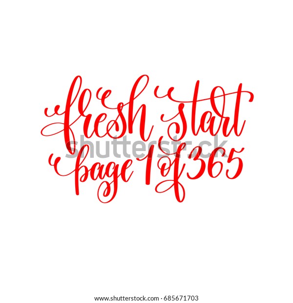 Fresh Start Page 1 365 Red Stock Vector Royalty Free