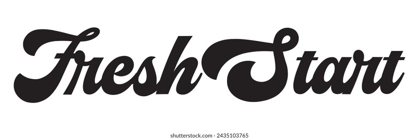 fresh start text on white background.