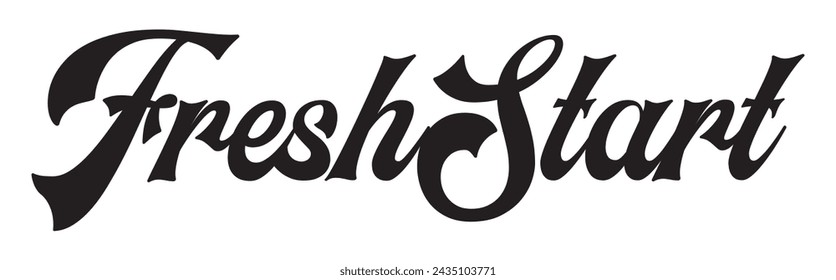 fresh start text on white background.