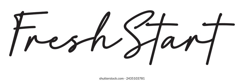 fresh start text on white background.