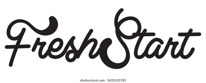 fresh start text on white background.