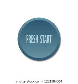 Fresh start vector button, web design element