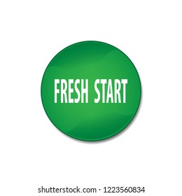 Fresh start vector button, web design element