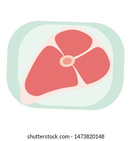 Fresh steak icon. Flat illustration of fresh steak vector icon for web design