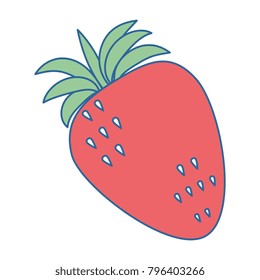 fresh strawberries fruit icon