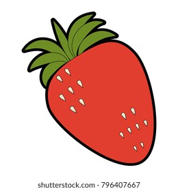 fresh strawberries fruit icon