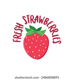 Fresas Frescas, Parche De Fresa, Icono De Fresa, Vector De Fresa, Ilustración De Fresa, Fondo De Ilustración vectorial