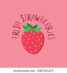 Fresh Strawberries, Strawberry Patch, Strawberry Icon, Strawberry Vector, Strawberry Illustration, Berries, Vector Illustration Background