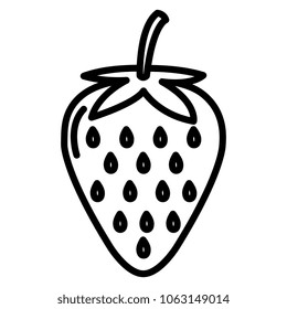 fresh strawberry fruit icon