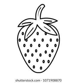 fresh strawberry fruit icon