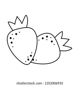 fresh strawberry fruit icon