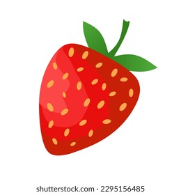 Fresh Strawberry fruit Illustration on White Background