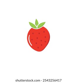 Fresh Strawberry Fruit Logo Design Vector illustration. For Emblem, Logo or Badge.