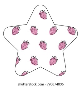 fresh strawberry fruit seamless pattern