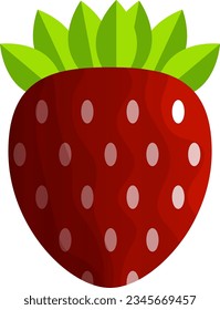 fresh strawberry fruit vector single illustration