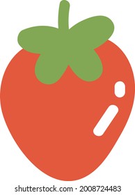 Fresh strawberry, illustration, vector on a white background.