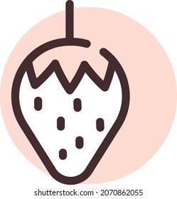 Morango fresco, ilustração, vetor, em um fundo branco.