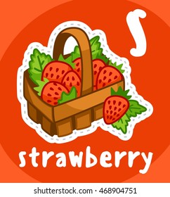 fresh strawberry letter
