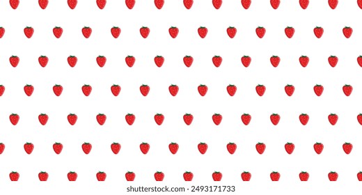 Fresh strawberry pattern background vector.