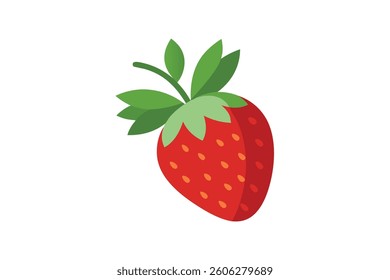  Fresh Strawberry Plant Isolated on White Background