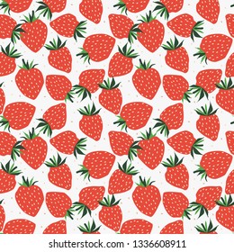 Fresh strawberry seamless pattern. Sweet strawberry concept.