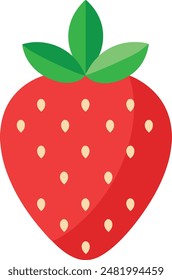 fresh strawberry vector art, hand-drawn strawberry vector