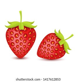 Fresh strawberry vector design illustration isolated on white background