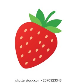 Fresh Strawberry Vector Illustration – High-Quality Digital Fruit Design 