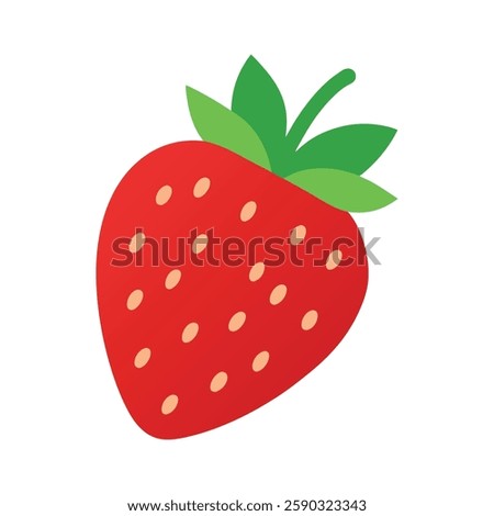 Fresh Strawberry Vector Illustration – High-Quality Digital Fruit Design 