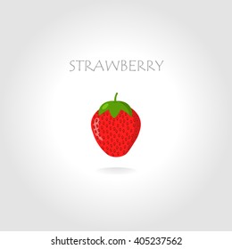fresh strawberry vector illustration with text title