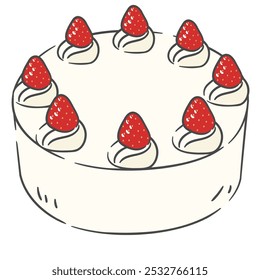 Fresh Strawberry Whipped Cream Whole Cake