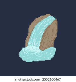 fresh streaming waterfall pixel art